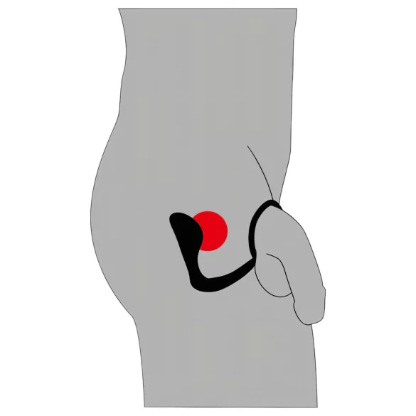 Black Velvets - analplug med penisring - sort
