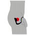 Sort Velvet - anal plug med penisring (sort)