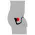 Black Velvets - analplug med penisring - sort