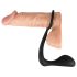Sort Velvet - anal plug med penisring (sort)