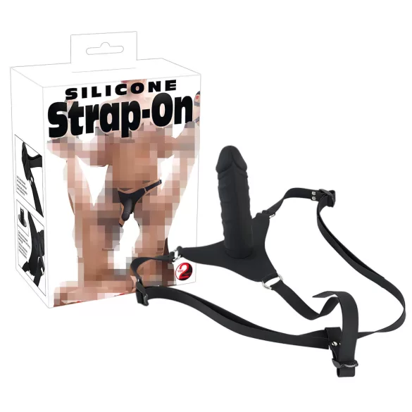 You2Toys - strap-on dildo - silikone - sort