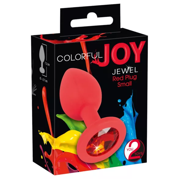 Colorful JOY - analprop - lille - silikone rød