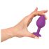 Colorful JOY - silikone anal plug - mellem (lilla)
