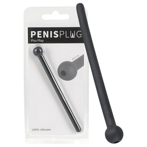 Dilator Piss Play - hul, silikone urinrørsudvider (sort)