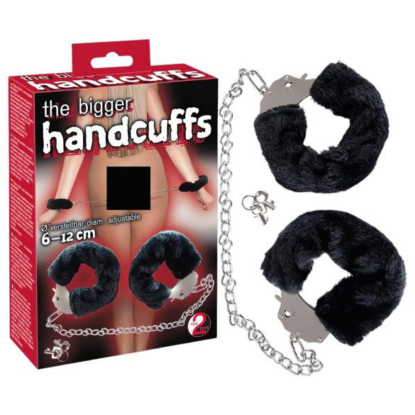 You2Toys - Plys håndjern med lang kæde - sort