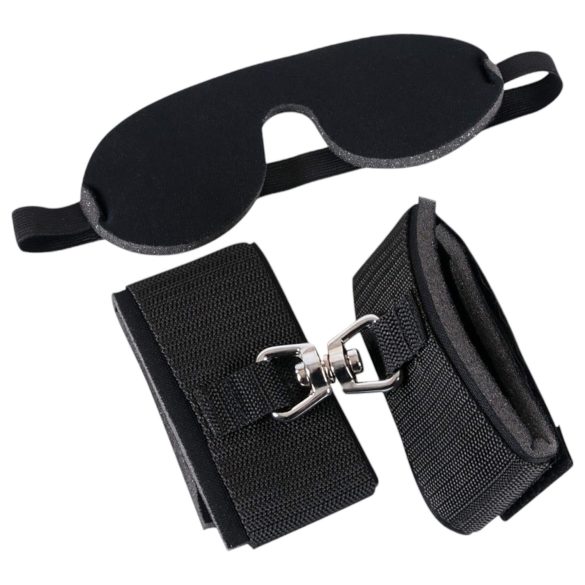 Bad Kitty - håndjern og blindfold (sort)