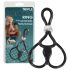 You2Toys - Tripla, justerbar penis- og kuglering (sort)