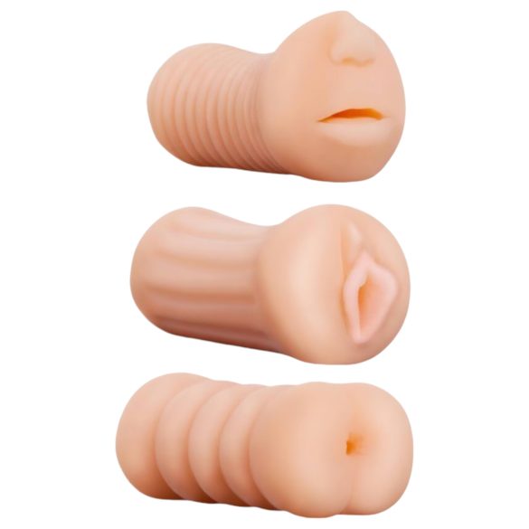 Lommehygge Sæt (3 stk) - Juicy kunstig vagina, mund, bagdel