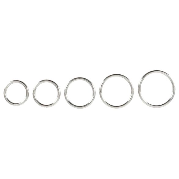 Bad Kitty - Metal Penis Ring Sæt (5 stk)