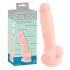 Medicinsk silikone dildo (18 cm) - naturlig