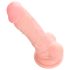 Medicinsk silikone dildo (18 cm) - naturlig