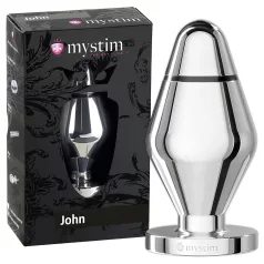 mystim Little John - elektro analplug - stor - sølv