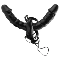   Pipedream - Påspændingsbar dobbelt vibrator (sort) - Fetish