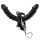 Påspændingsbar dobbelt vibrator (sort) - Fetish