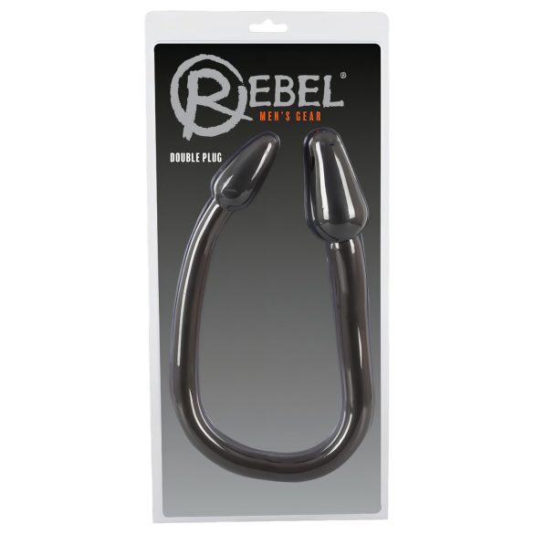 Rebel Dobbelt Plug - dobbel kegle anal dildo (sort)