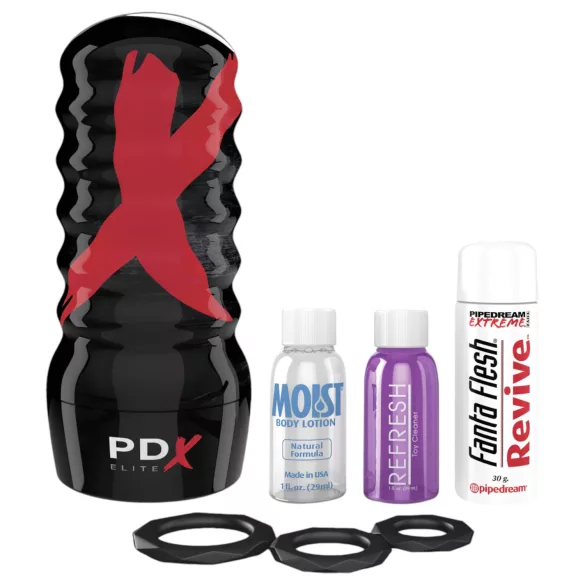 PDX Elite - masturbator til mænd - lufttæt sugefunktion - naturfarvet