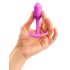b-vibe Snug Plug 1 - vægtet analplug (55g) - pink