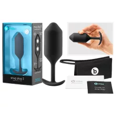 b-Vibe Snug Plug 3 - dobbeltkugle-butt plug (180 g, sort)