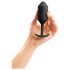 b-vibe Snug Plug 3 - dobbelt analkugle (180g) - sort