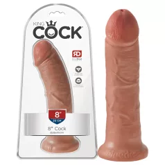 King Cock 8 dildo (20 cm) - mørk naturfarve