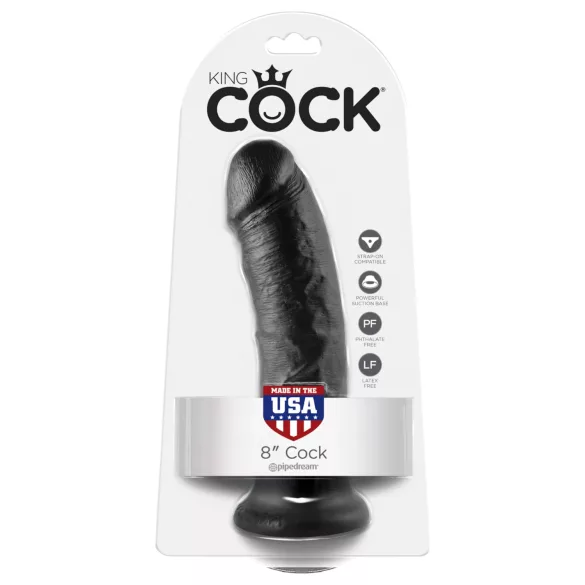 King Cock 8 dildo (20 cm, sort)