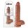King Cock 10 realistisk dildo med testikler (25 cm) - brun
