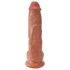 King Cock 10 realistisk dildo med testikler (25 cm) - brun