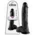 King Cock 10 Kugler Dildo (25 cm) - Sort