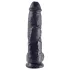 King Cock - realistisk dildo med testikler - 25 cm - sort
