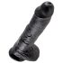 King Cock 10 Kugler Dildo (25 cm) - Sort