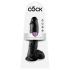 King Cock 10 Kugler Dildo (25 cm) - Sort