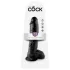 King Cock - realistisk dildo med testikler - 25 cm - sort