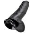King Cock 12" stor dildo med kugler (30 cm) - sort