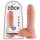 King Cock 8 med boller dildo (20 cm) - naturlig