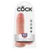King Cock 8 med boller dildo (20 cm) - naturlig
