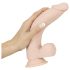 Natur Skin - sugekop dildo, naturtro - medium