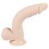 Natur Skin - sugekop dildo, naturtro - medium