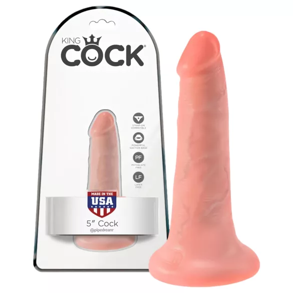 King Cock - dildo - realistisk - 13 cm - natur