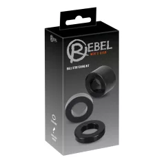 Rebel Ball - penisring og pungstrækker sæt - sort