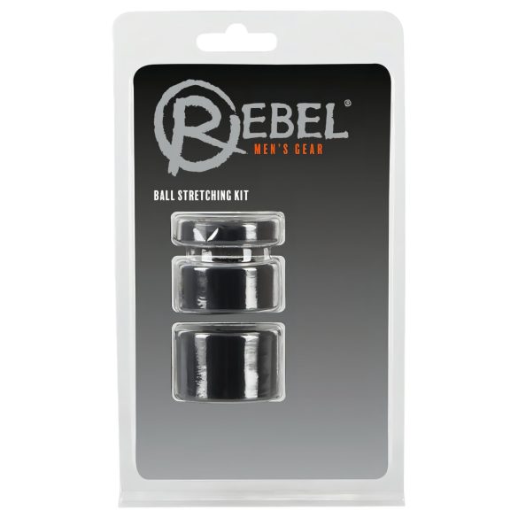 Rebel Ball - Penisring og Stretch Sæt - (sort)
