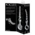 Icicles No. 67 - rund glasdildo (gennemsigtig)