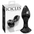Icicles No. 78 - konisk analplug i glas (sort)