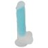 You2Toys Glow in the Dark - sugekops, selvlysende dildo (blå)
