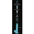You2Toys Glow in the Dark - sugekops, selvlysende dildo (blå)