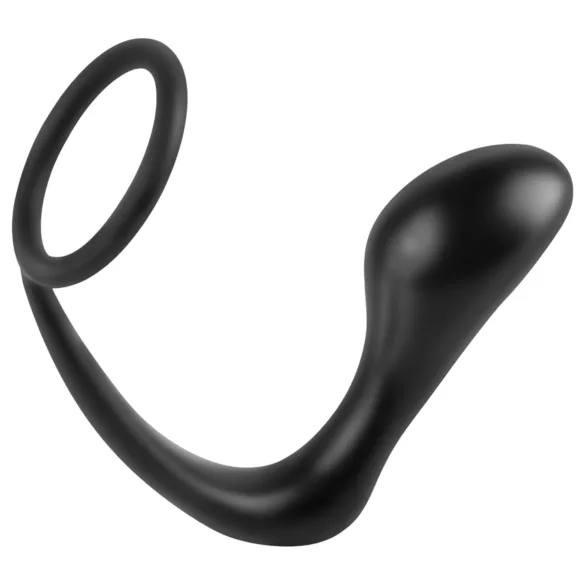 analfantasy - analplug med penisring - sort