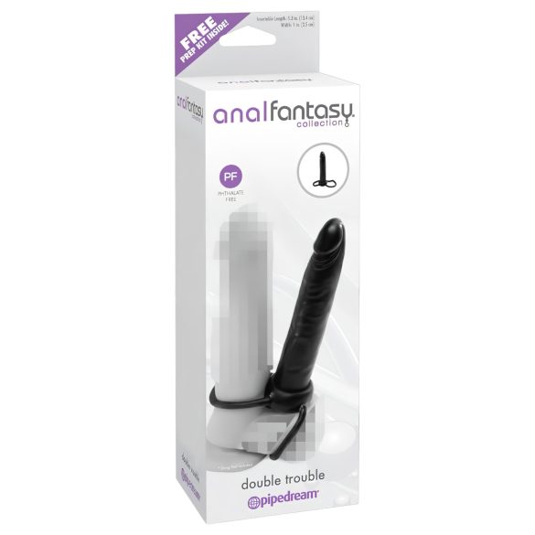 analfantasy Double Trouble - strap-on anal dildo (sort)
