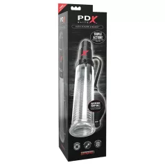 PDX Elite - penis pumpe og masturbator 2i1 - gennemsigtig