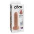 King Cock 6 - naturtro dildo (15 cm) - naturfarvet
