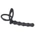 Sort Velvet - Glans- og penisring med analdildo (sort)