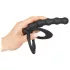 Black Velvets - penisring med analdildo - sort